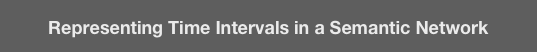 Representing Time Intervals in a Semantic Network